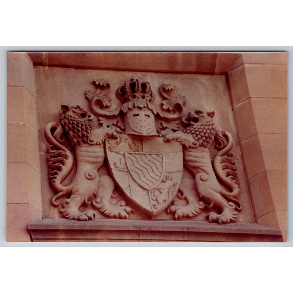 King Ludwig II Family Crest Vintage Photo Neuschwanstein Castle Heraldry Lions